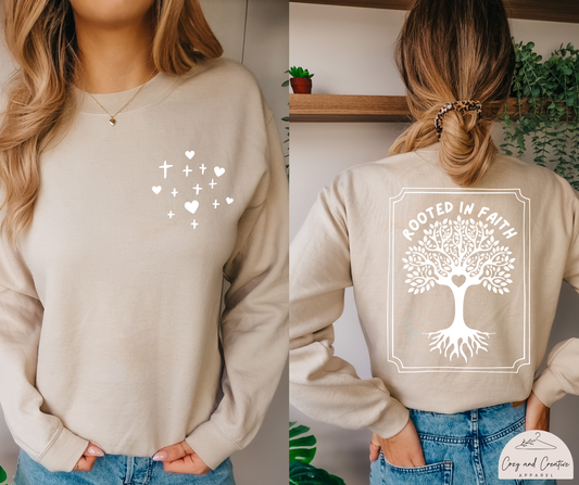 Rooted in Faith Crewneck-Sale!